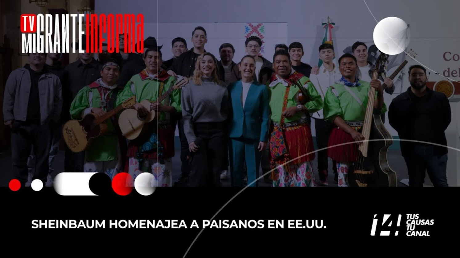 Sheinbaum homenajea a paisanos en EE.UU