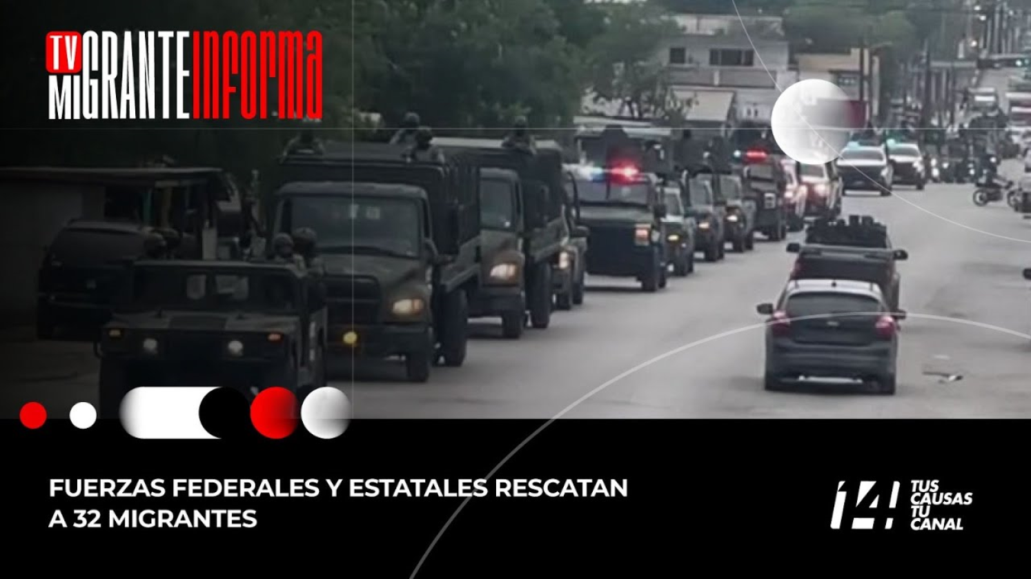 Fuerzas federales y estatales rescatan a 32 migrantes