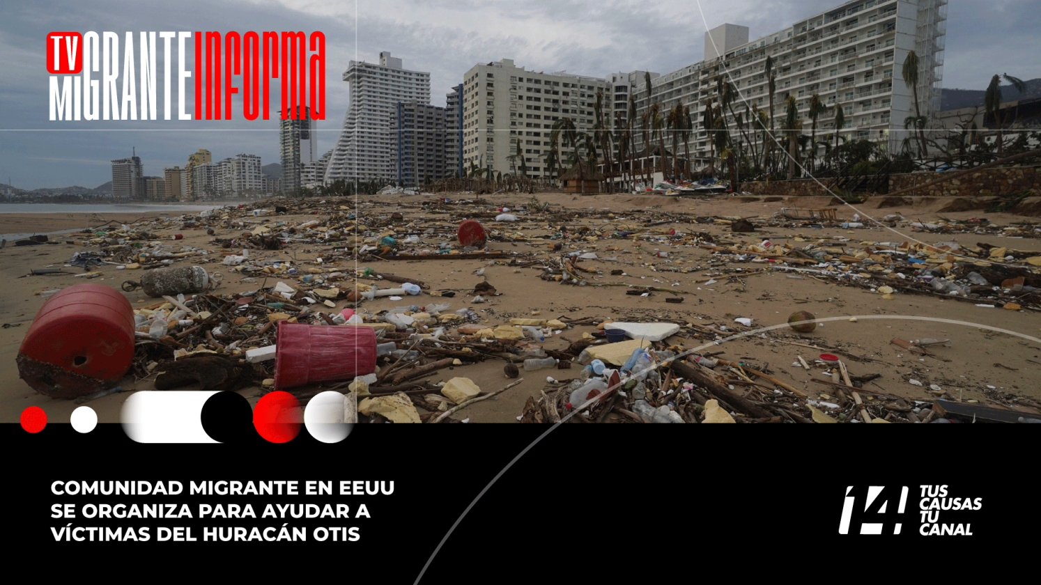 Comunidad migrante en EEUU se organiza para ayudar a víctimas del huracán Otis